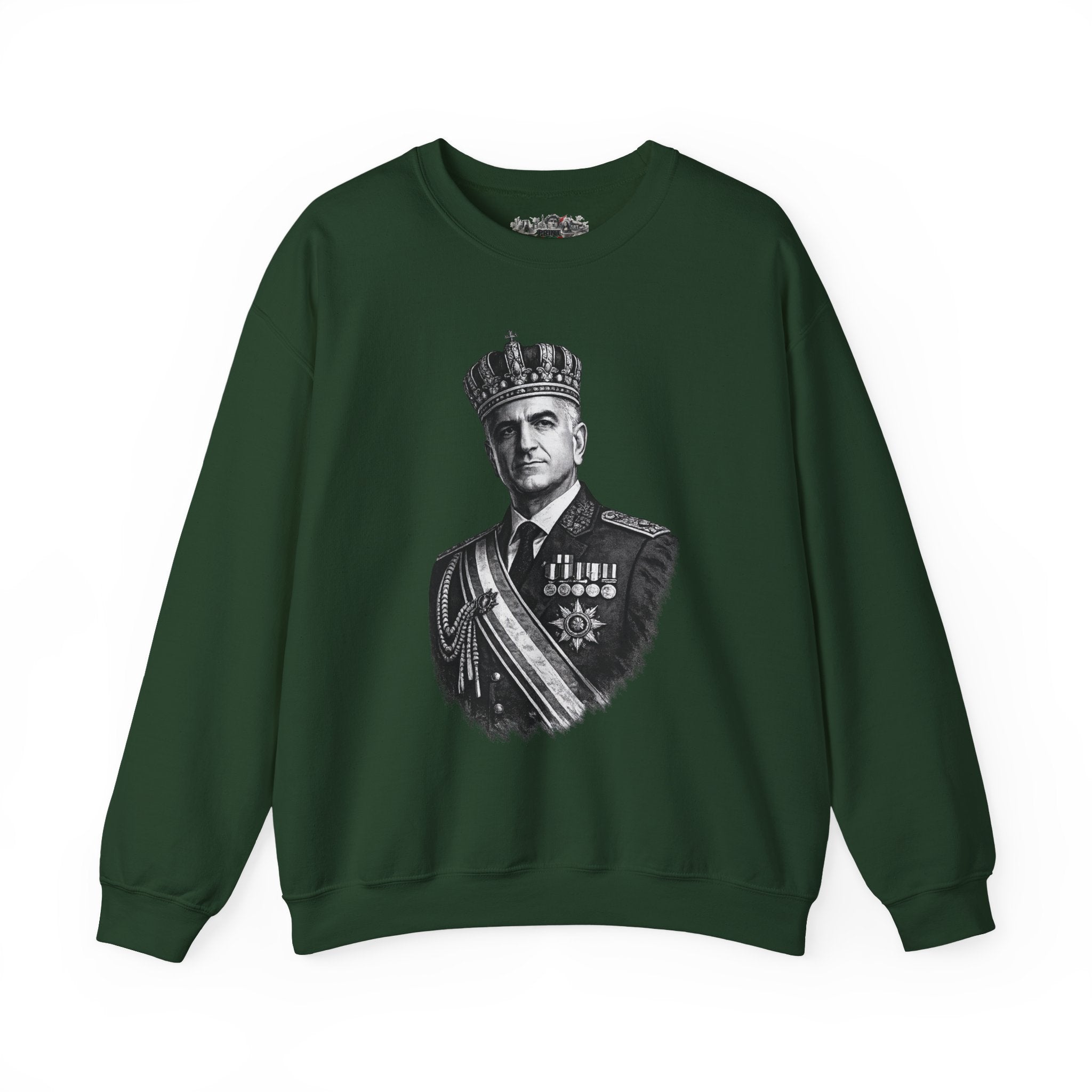 Crewneck Sweatshirt — Vintage Royal Portrait Graphic