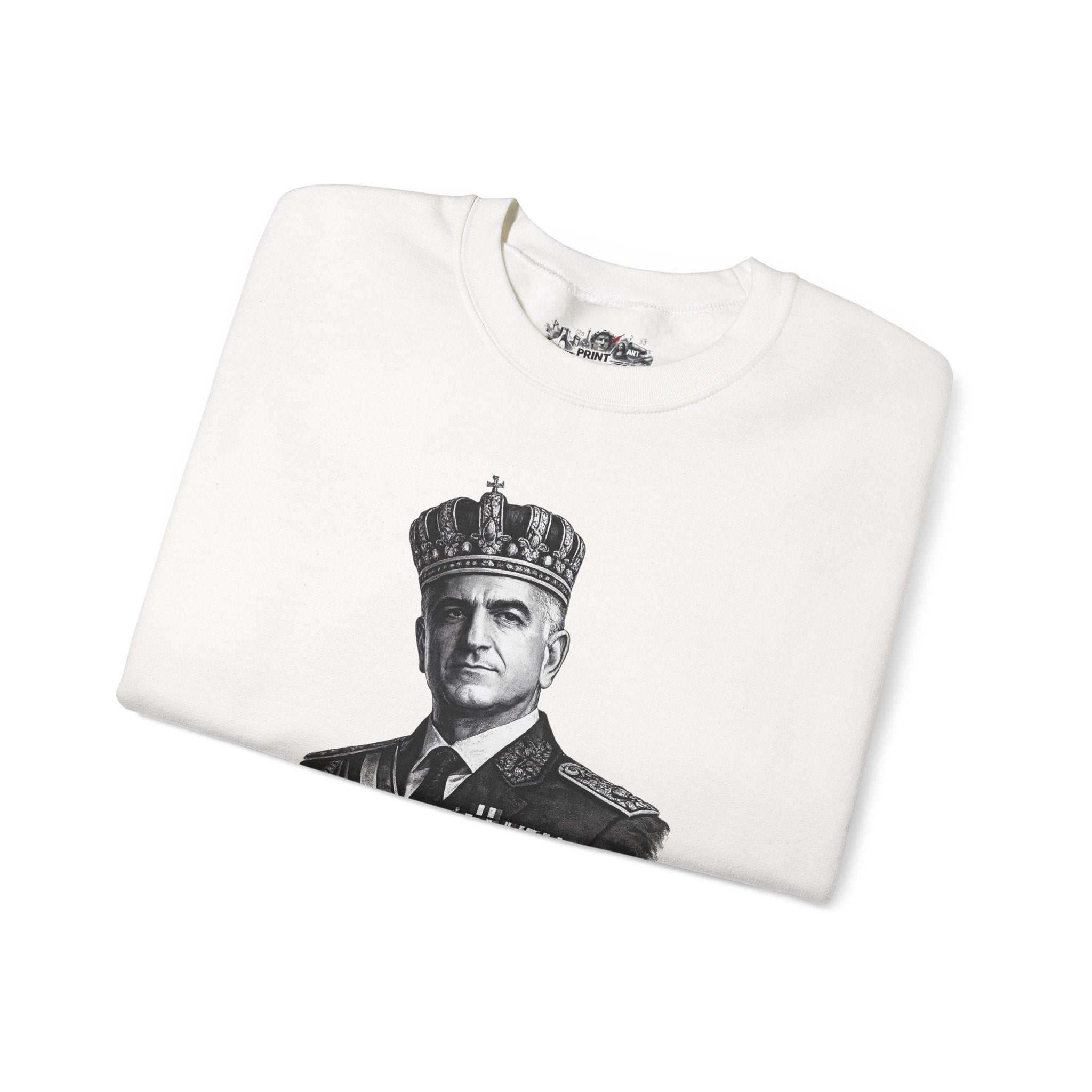 Crewneck Sweatshirt — Vintage Royal Portrait Graphic