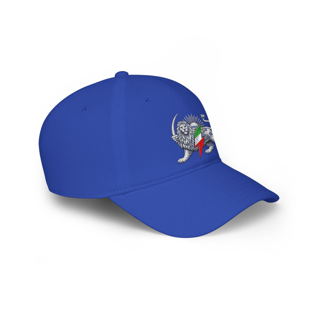 Lion Rampant Baseball Cap — Retro Iranian Flag Emblem Low-Profile Hat
