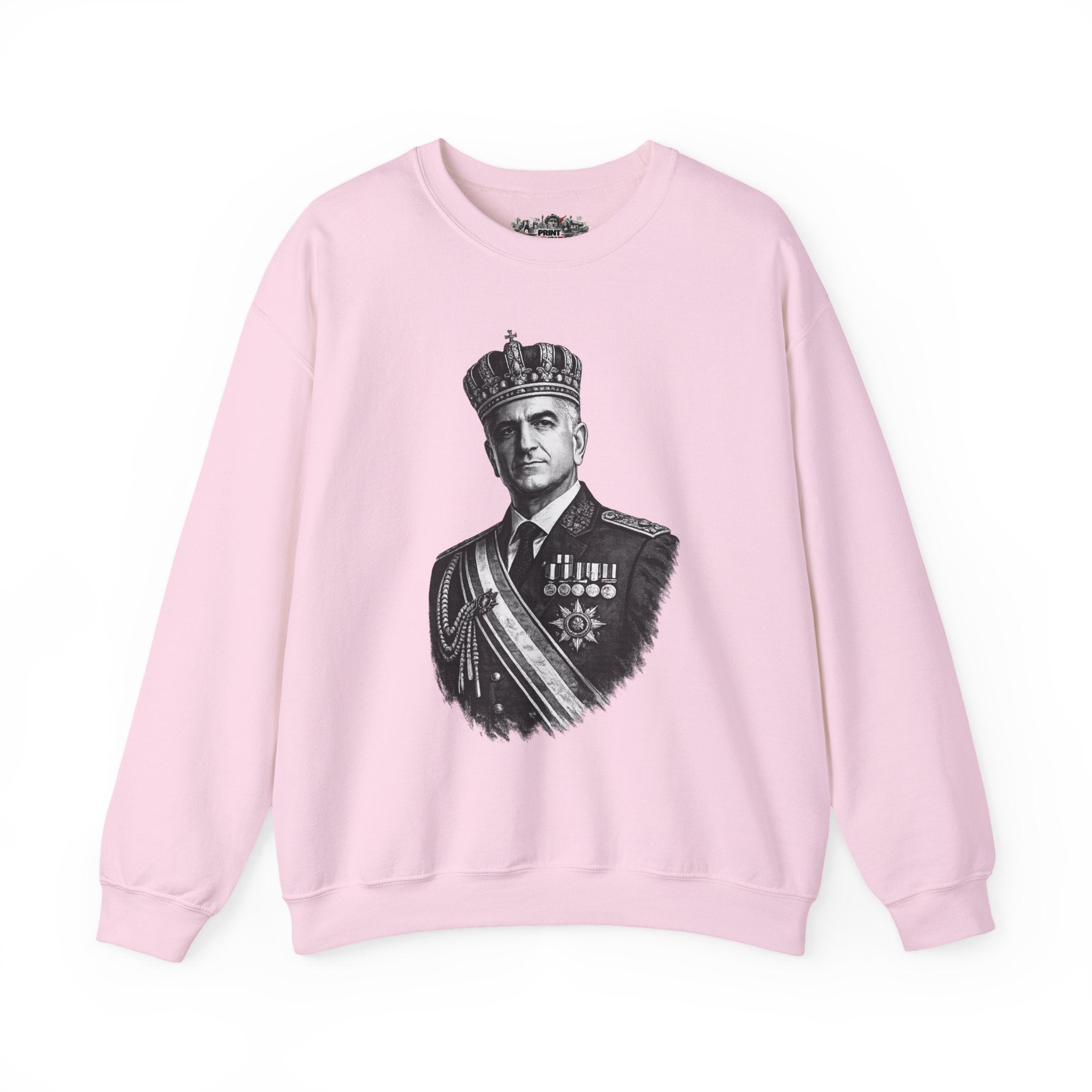 Crewneck Sweatshirt — Vintage Royal Portrait Graphic