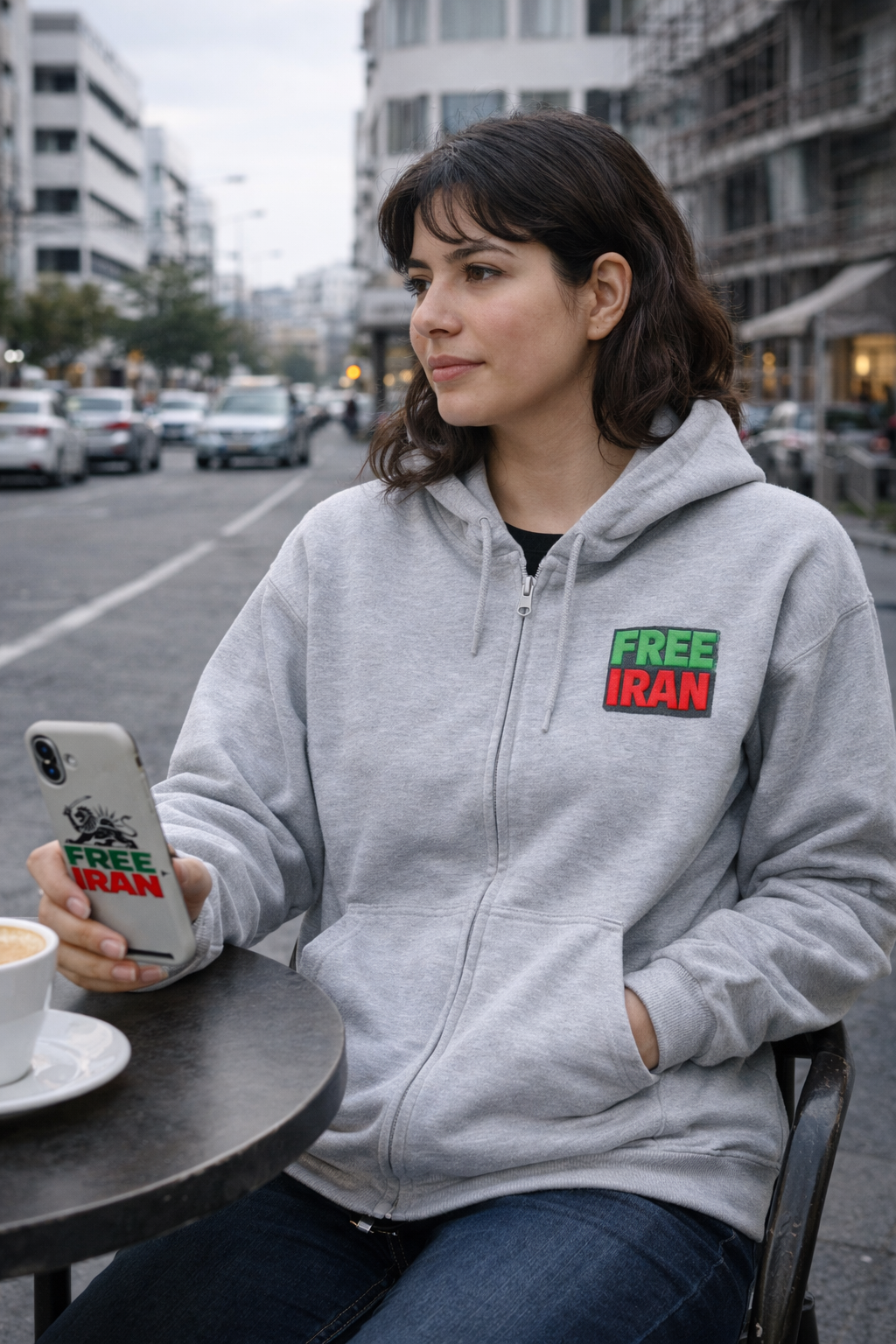 "You & Me in Iran One Day" Zip Hoodie