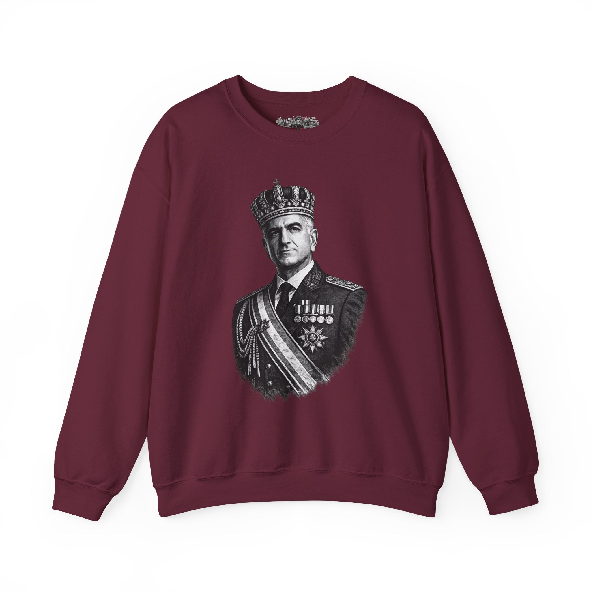 Crewneck Sweatshirt — Vintage Royal Portrait Graphic