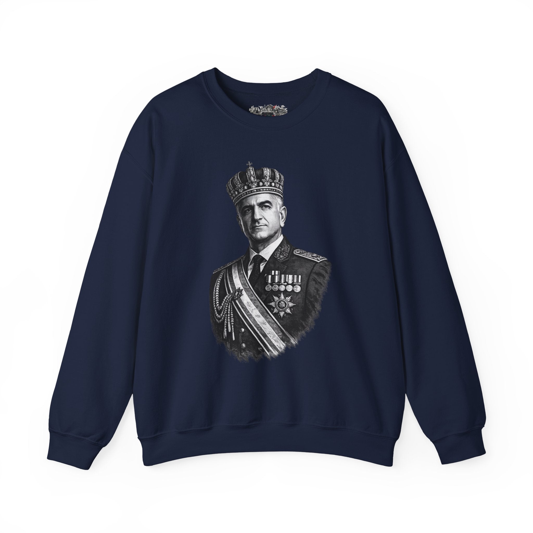 Crewneck Sweatshirt — Vintage Royal Portrait Graphic
