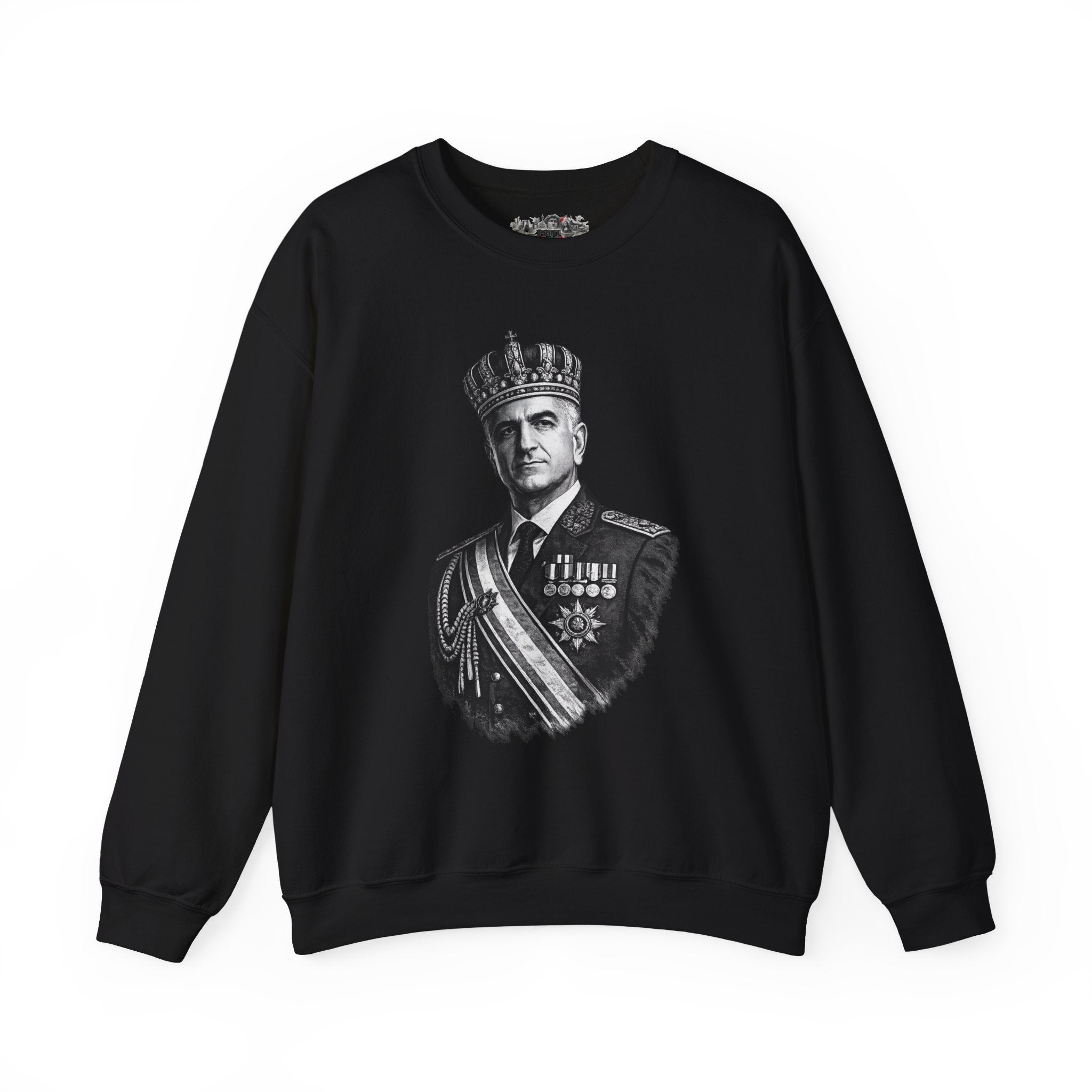 Crewneck Sweatshirt — Vintage Royal Portrait Graphic