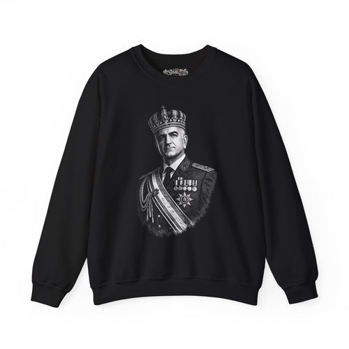 Crewneck Sweatshirt — Vintage Royal Portrait Graphic