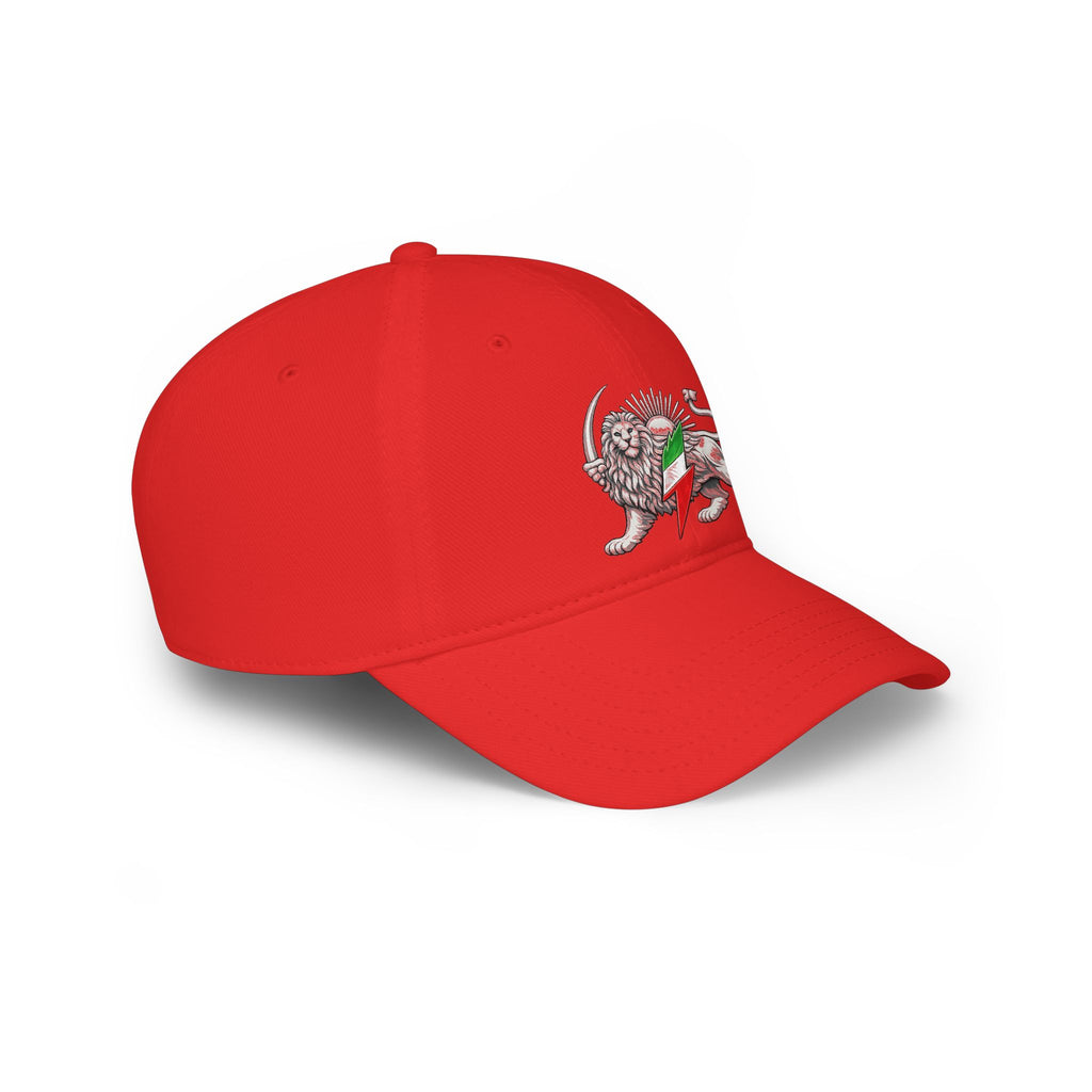 Lion Rampant Baseball Cap — Retro Iranian Flag Emblem Low-Profile Hat