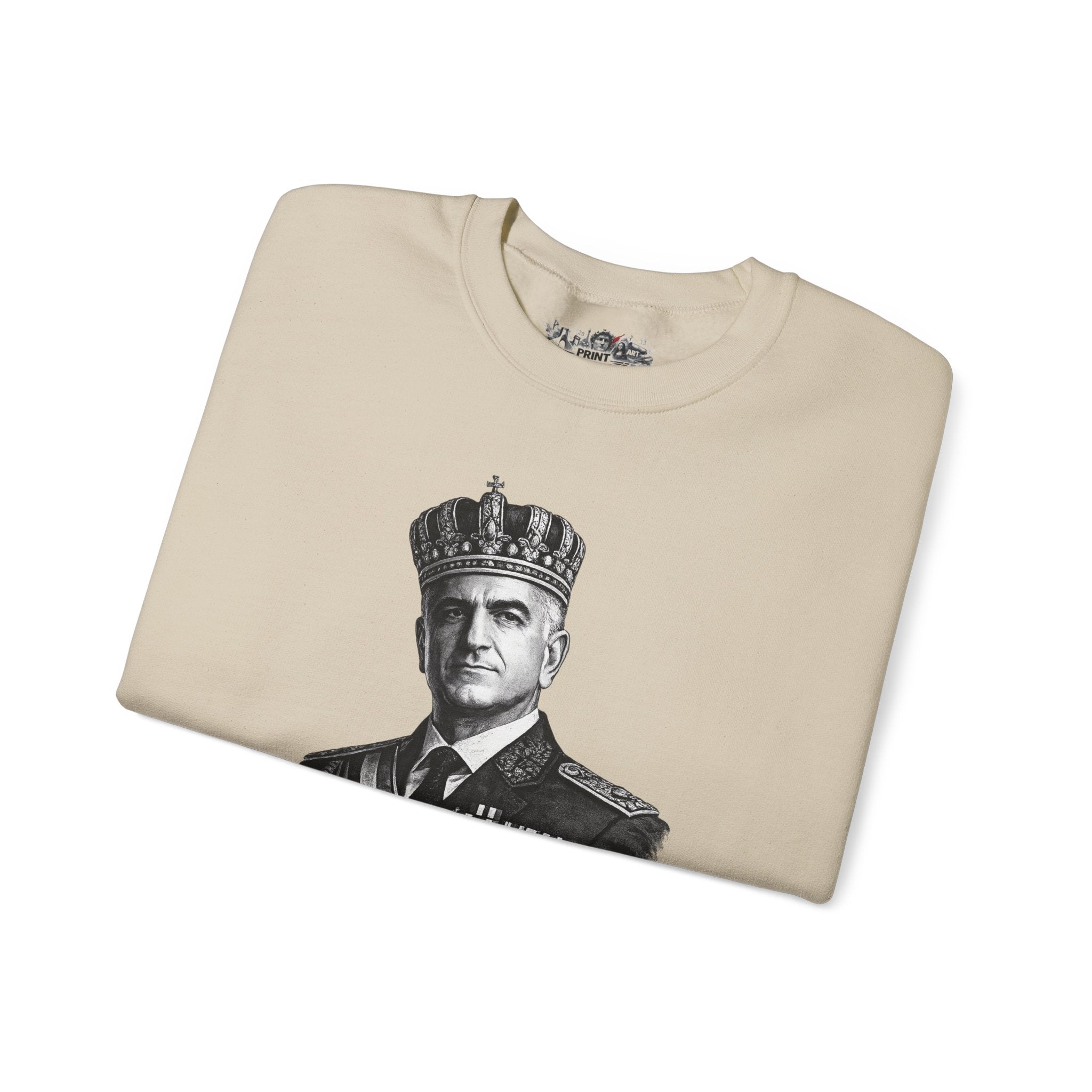 Crewneck Sweatshirt — Vintage Royal Portrait Graphic