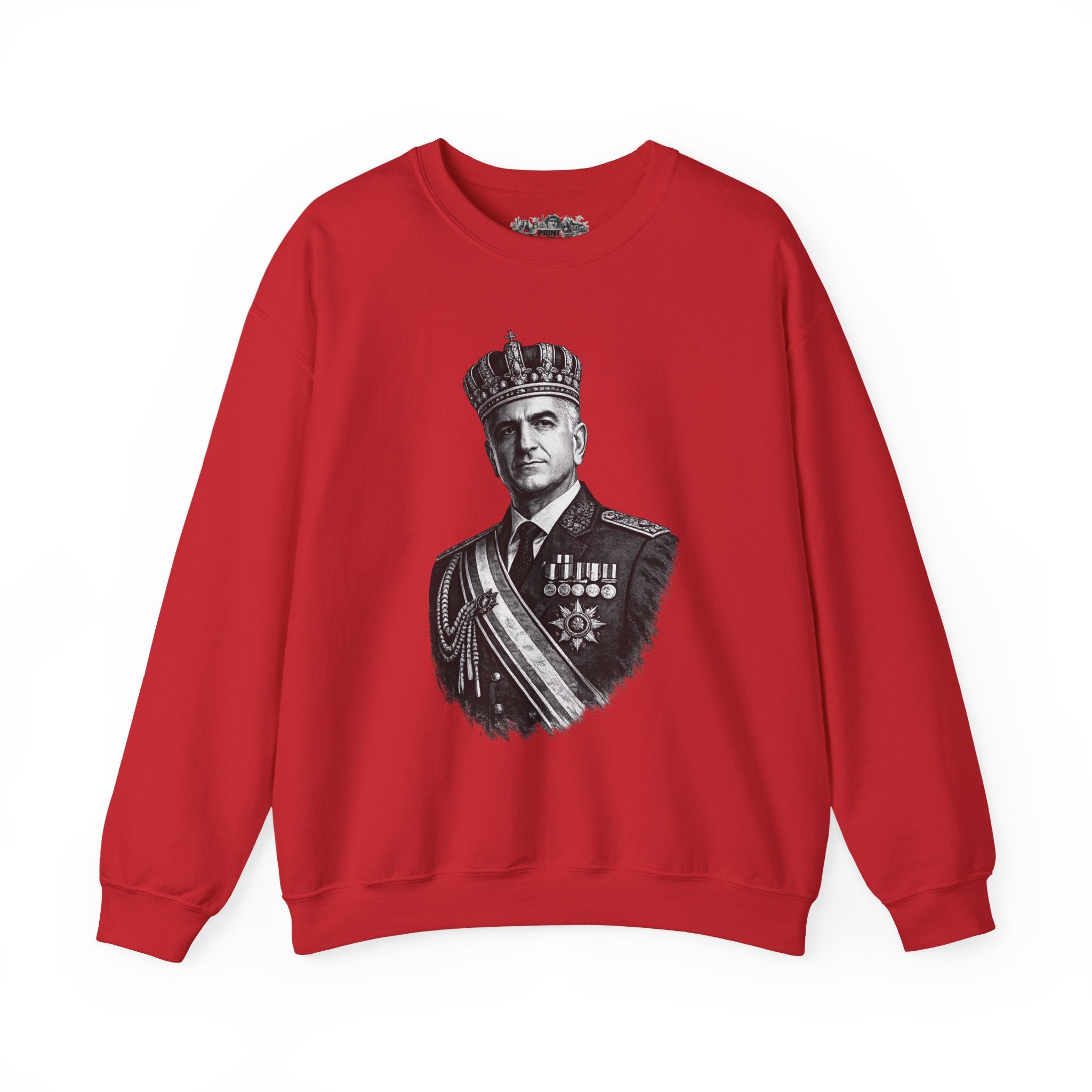 Crewneck Sweatshirt — Vintage Royal Portrait Graphic